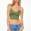 Dynamite Marina Seamless Bra Top In Bronze Green
