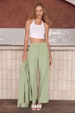 Dynamite Yasmin Straight Leg Pant In Spring Matcha Green