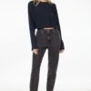 Dynamite Claudia Mom Jeans In Lava Stone Black