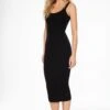 Dynamite Scoop Neckline Sweater Dress In Jet Black