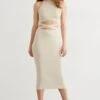 Dynamite Sleeveless Cut Out Midi Dress In Rainy Day