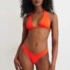 Dynamite Boomerang Cheeky Bikini Bottom In Intense Orange