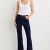 Dynamite Hailey Flared Jeans In Night Tide - Indigo Dark Blue