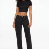Dynamite Devyn Low-Rise Boyfriend Jeans In Night Fall Black