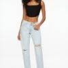 Dynamite Devyn Low-Rise Boyfriend Jeans In Santa Fe - Indigo Light