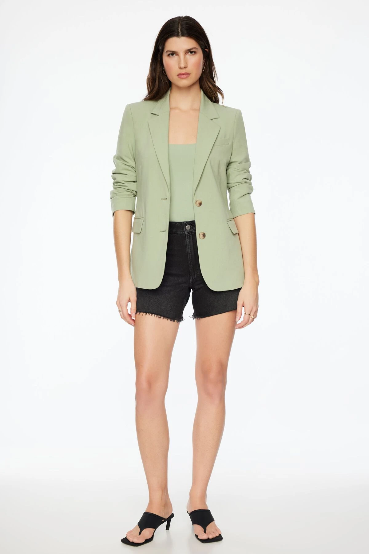 Dynamite Nessa Sculpt Sleeveless Bodysuit In Spring Matcha Green - Image 2