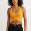 Dynamite Crossover Tank Top In Mineral Yellow