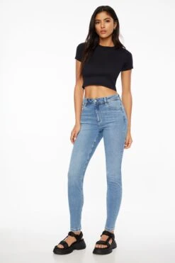 Dynamite Kate Skinny Jeans In Indigo Medium Light Blue