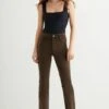 Dynamite Helena Corduroy Bootcut Pant In Crocodile Green
