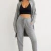 Dynamite Fuzzy Jogger Pant In New Grey Mix