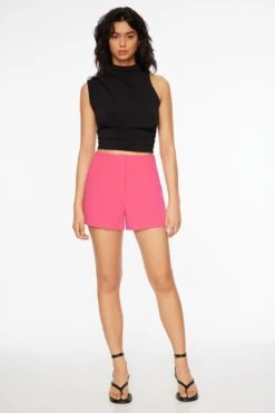 Dynamite Farryn Structured Shorts In Fandango Pink