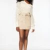 Dynamite Belted Utility Mini Skirt In New Tan Beige