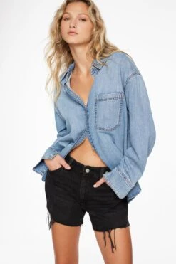 Dynamite Claudia Jean Mom Shorts In Black Dark