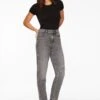 Dynamite Claudia Mom Jeans In Black Medium Dark