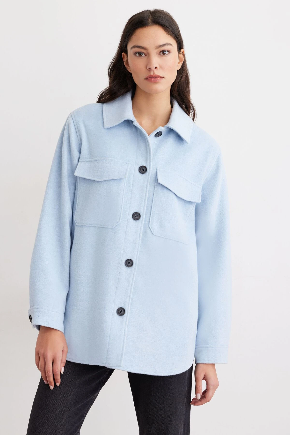 Dynamite York Shacket In Kentucky Blue - Image 2