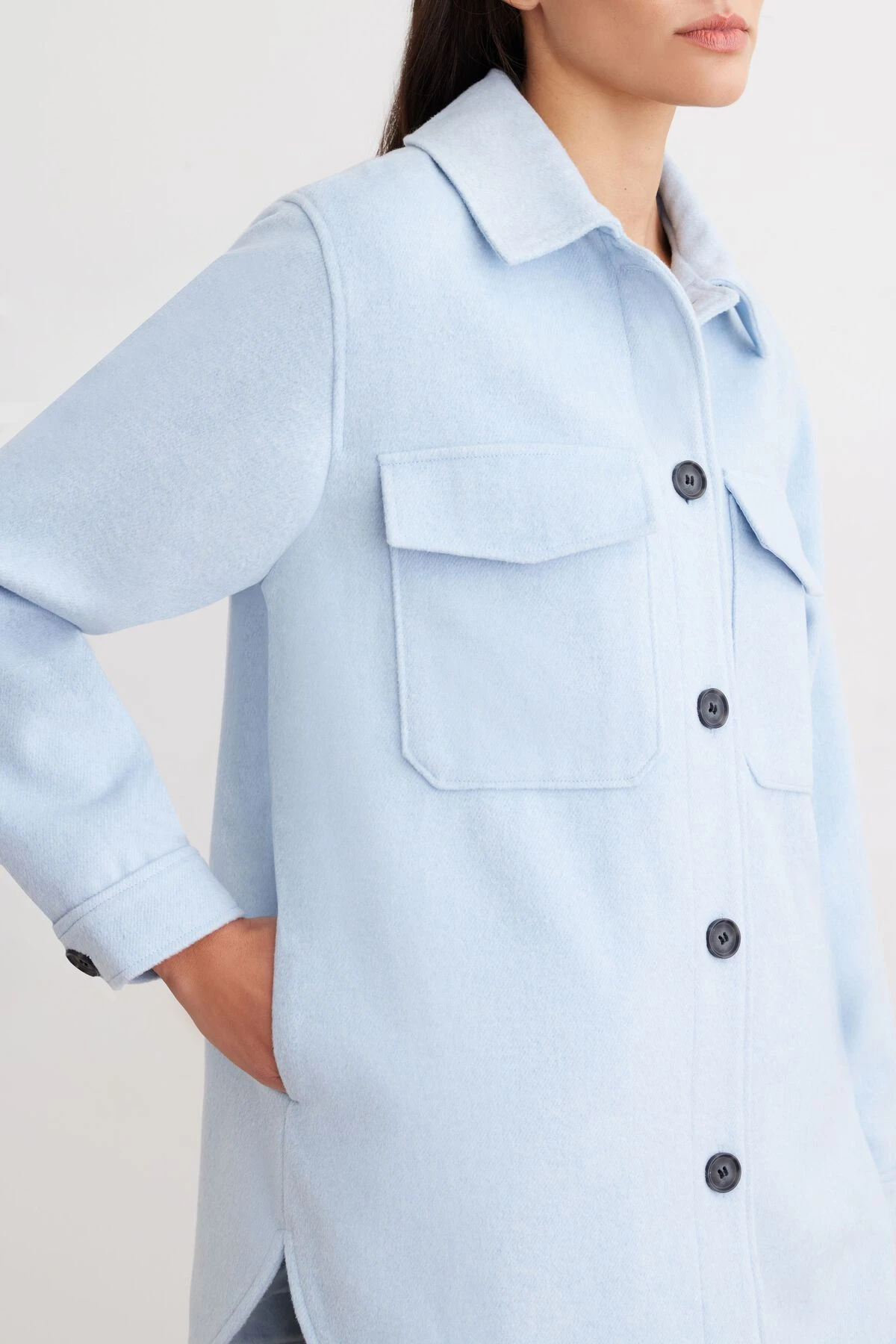 Dynamite York Shacket In Kentucky Blue - Image 5