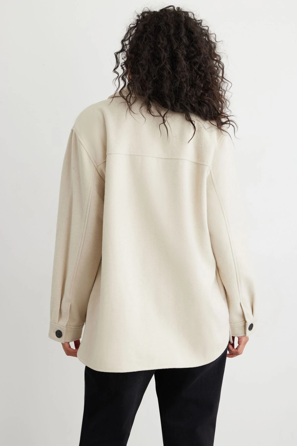 Dynamite York Shacket In White Smoke - Image 4