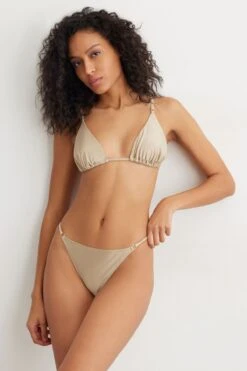 Dynamite Cheeky Bikini Bottom With Rings In Nude Beach