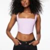 Dynamite Saige Square Neck Corset Top In Lavendula Purple