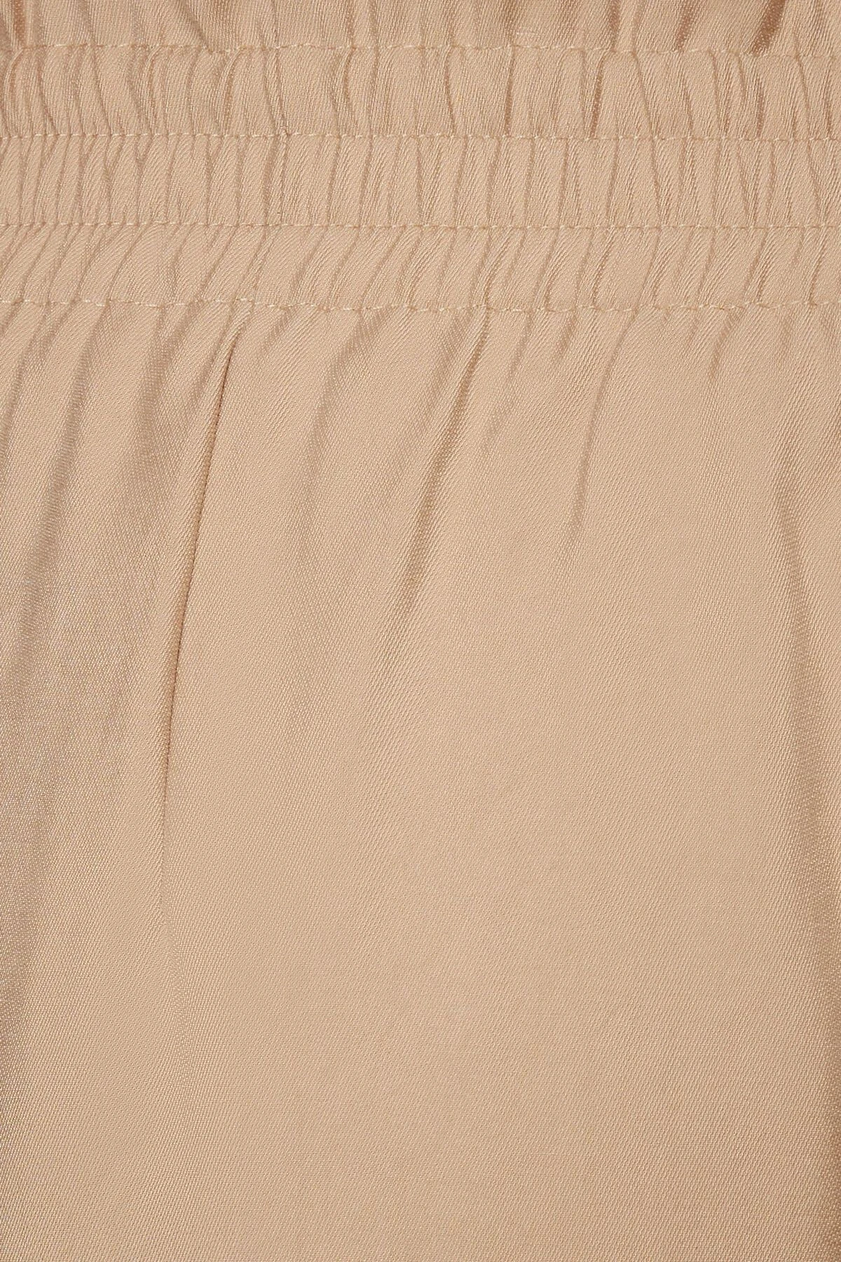 Dynamite Natalia Paper Bag Wide Leg Pants In Almond Tan Beige - Image 4
