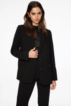 Dynamite Lorelei Two Button Blazer In Jet Black