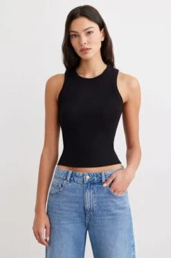 Dynamite Tedi Basic Tank Top In Jet Black