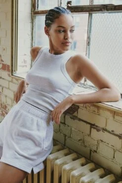 Dynamite Tedi Basic Tank Top In Spring Grey Mix