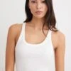 Dynamite Camden Scoop Neck Crop Top In Bright White