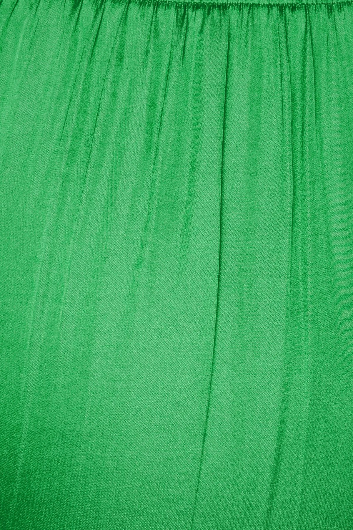 Dynamite Santina Satin Wide Leg Pants In Amazonia Green - Image 5