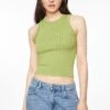 Dynamite Muscle Sweater Tank Top In Peridot Green