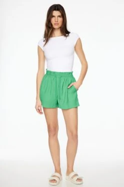 Dynamite Paper Bag Shorts In Amazonia Green