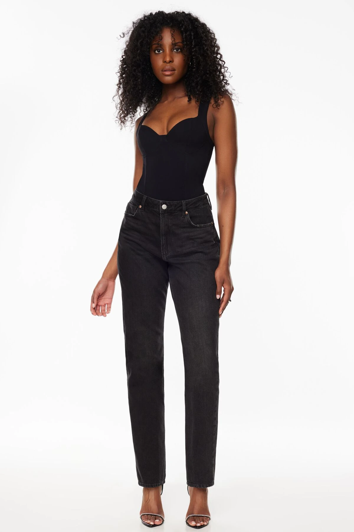 Dynamite Addie Sculpt Corset Bodysuit In Jet Black - Image 3