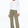 Dynamite Scuba Wide Leg Pants In Bungee Cord Olive