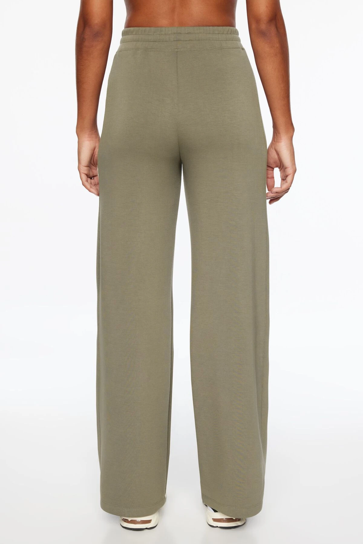 Dynamite Scuba Wide Leg Pants In Bungee Cord Olive - Image 3