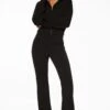 Dynamite Scuba Flared Jogger Pants In Jet Black
