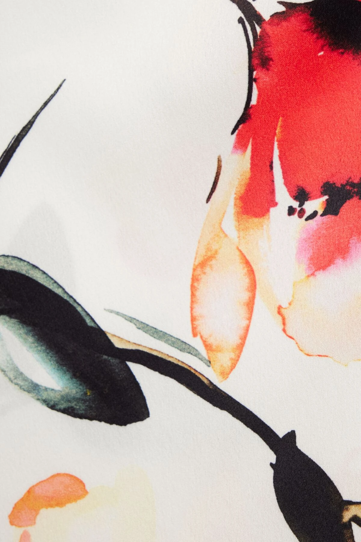 Dynamite Satin Halter Romper In Watercolor Floral - Image 5