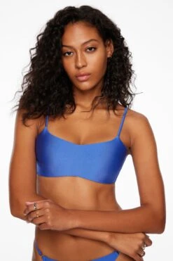 Dynamite Bralette Bikini Top In Bermuda Blue