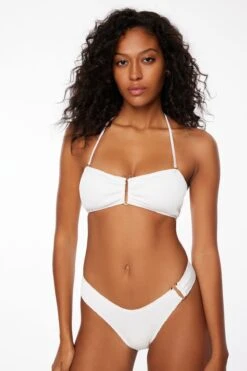 Dynamite Ring Linked Bikini Bottom In Bright White
