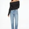 Dynamite Justina Straight Leg Jeans In Indigo Medium
