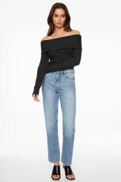 Dynamite Justina Straight Leg Jeans In Indigo Medium