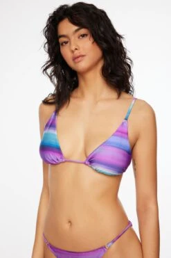 Dynamite Triangle Bikini Top In Purple Ombre