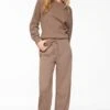 Dynamite Straight Leg Jogger Pants In Deep Taupe