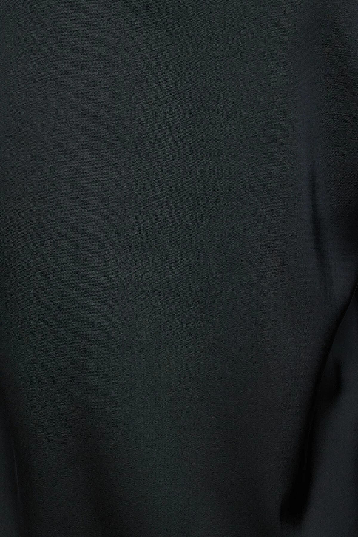 Dynamite Matisse Slim Satin Button Up Shirt In Jet Black - Image 5