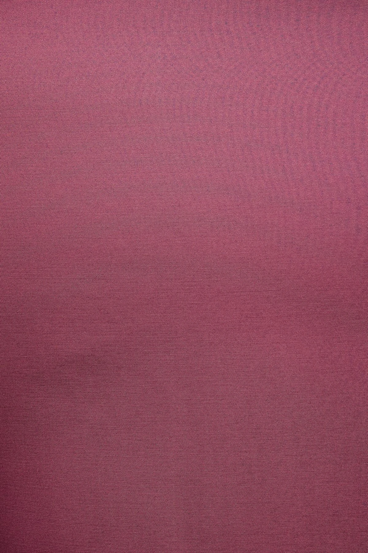 Dynamite Matisse Slim Satin Button Up Shirt In Damson Purple - Image 3