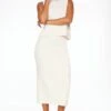 Dynamite Heavenlyarn™ Midi Skirt In Sea Salt Beige