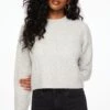 Dynamite Heavenlyarn™ Cable Knit Sweater In Medium Grey Melange