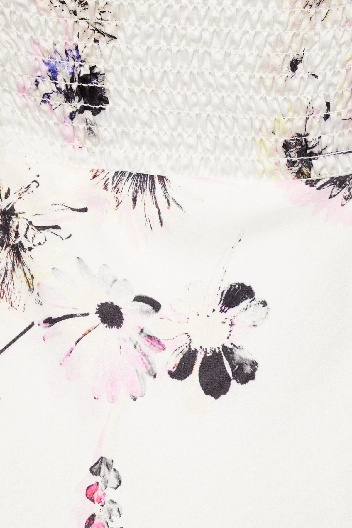 Dynamite Shirred Bust Satin Slip Midi Dress In Pink Daisy - Image 5