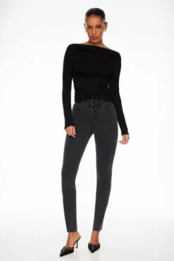 Dynamite Kate Skinny Jeans In Medium Dark Black