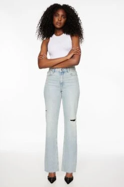 Dynamite Heidi Wide Leg Jeans In Indigo Medium Dark