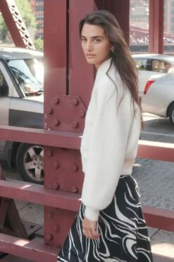 Dynamite Premium Plush ™ Bomber Jacket In Sea Salt Beige